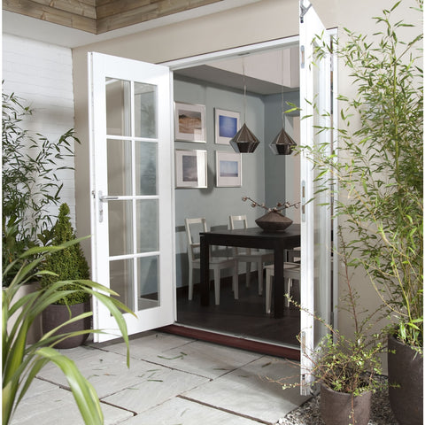 Customized Modern Styles Home Exterior Aluminum Double Swing French Casement Doors With Grills