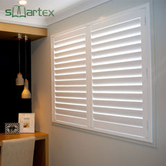 Convenient Installation Operated White Window Folding Window Shades Pvc Shutter on China WDMA