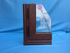 LZ wood effect aluminum glass door price aluminium folding door cost on China WDMA