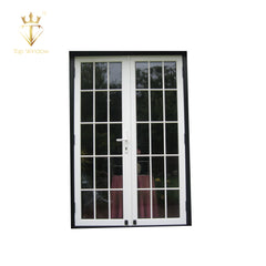 Top Window Aluminum big glass door with grilled designment aluminum patio french door security bar for french door on China WDMA