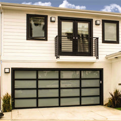 China WDMA Low price residential horizontal aluminum glass sectional garage door