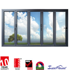 Impact resistance door aluminum folding glass doors on China WDMA