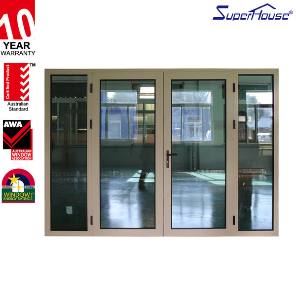 Top quality thermal break aluminium french glass doors on China WDMA