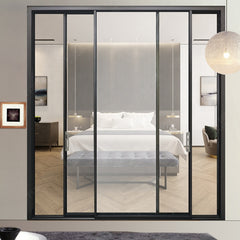 WDMA aluminum glass sliding doors windows/ Slim Frame Aluminum Sliding Door/ Narrow Frame Push-pull Door