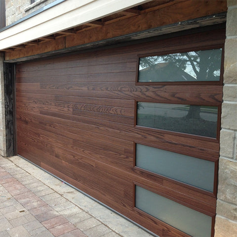 China WDMA Garage door with glass windows