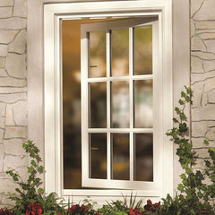 WDMA Deluxe Designs Double Clear Glazed Glass PVC French Casement Window Soundproof