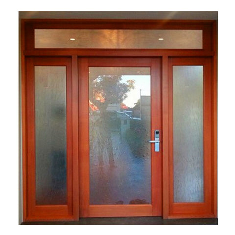 Wooden color size customized aluminium louvre door on China WDMA