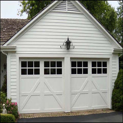 China WDMA Exterior Overhead Sectional Solid Wood Automatic Garage Door