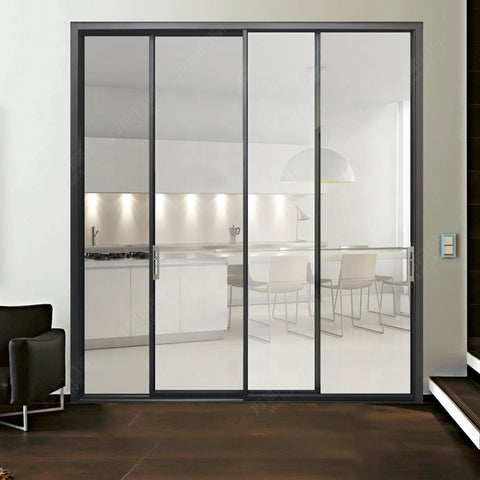 WDMA aluminum alloy sliding doors and window/ Slim Frame Aluminum Sliding Door/ Narrow Frame Push-pull Door