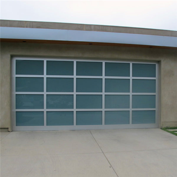 China WDMA Low price residential horizontal aluminum glass sectional garage door