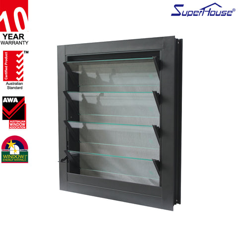 Adjustable louver window tempered glass louver windows with mosquito screen on China WDMA