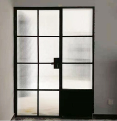 WDMA Factory Price Exterior French Door Glass Door Wholesale Security French Steel Door