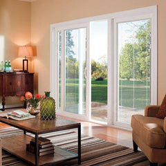 White PVC french style sliding door patio doors