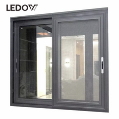 Aluminium double glazed sliding windows low e glass for residential house