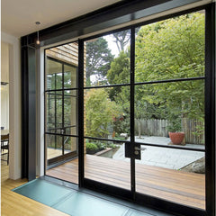 WDMA Single Casement Corner Tempered Glass Panel French Door