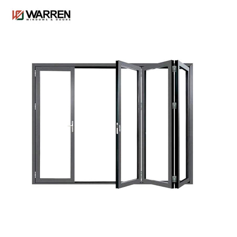 120x80 folding door aluminium 6060-T66 black aluminium edge spacer factory sale