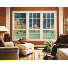 WDMA Vinyl Fixed Window Double Glazed Glass UPVC Customized Window Design