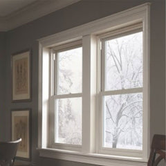 WDMA White Black Double Glass Vinyl Windows