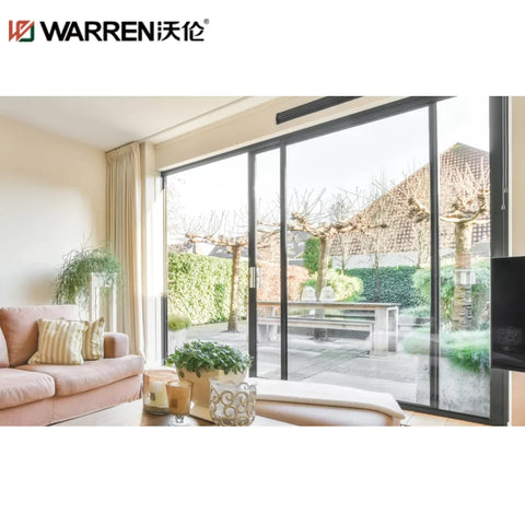 120x80 Sliding Aluminium Double Glass Black Multi Slide Door Patio Door