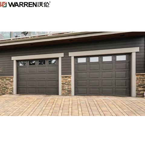 Warren 18x7 Modern Garage Door Cost Modern Swing Out Garage Doors Black And Glass Garage Door