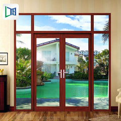 70 casement door with aluminium frame and customized hardware factory sale