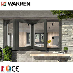 Hurricane impact vertical bi-fold windows folding sliding accordion aluminum windows