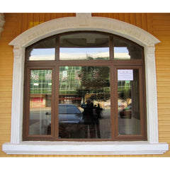 WDMA Mordern Design Aluminum Arched Frame Windows Glazed Glass Fixed Windows