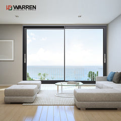 72*80 Aluminum modern design sliding door with thick double glass waterproof Heat insulation