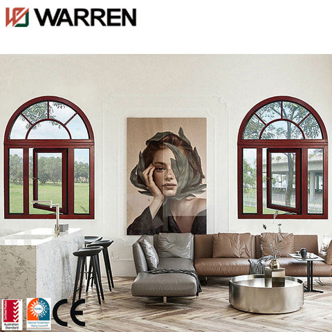 As2047 arc design hinged aluminum casement window