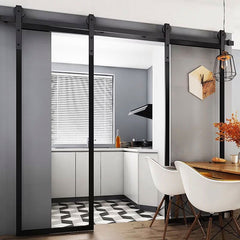 WDMA Steel double insulated sliding barn door include hardware kit with cheap price