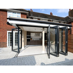 10 Years Quality Warranty Exterior Double Glazed Aluminium Corner Folding Door