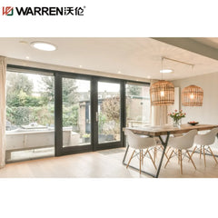 WDMA 30x78 French Aluminium Double Glazing Brown Cheap Price Entry Door Full View