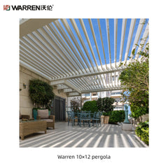 10x12 deck pergola with aluminum alloy waterproof roof