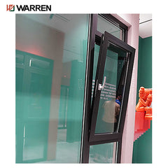 30X30 30X60 60X48 Beautiful Grill Design Powder Coating Extruded Aluminium Frame Window Glass Awning Turn and Tilt Window