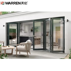 28x79 Bifold Aluminium Double Glazing Black Accordion Exterior Door External