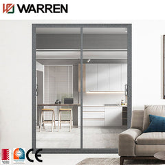 Slide design aluminum double tempered glass french door sliding door system