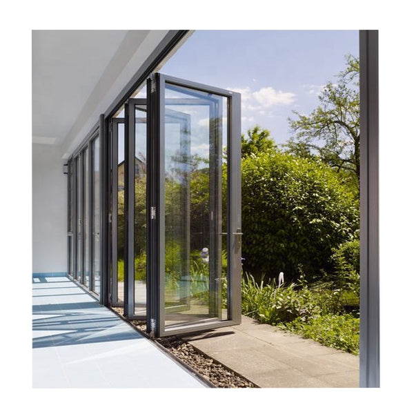 China WDMA Customized Aluminum Sliding Folding Door Exterior Glass Door Puertas Stacking Door