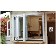 Household Multi Function Malaysia Aluminum Sliding Folding Balcony Schupard Triple Full View  Aluminium Glass Bi Folding Window