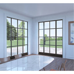 WDMA Good quality iron door designs steel glass doors windows