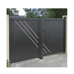 High Quality Retractable Sliding Automatic Garden Stacking Aluminium Picket Main Gate Outside