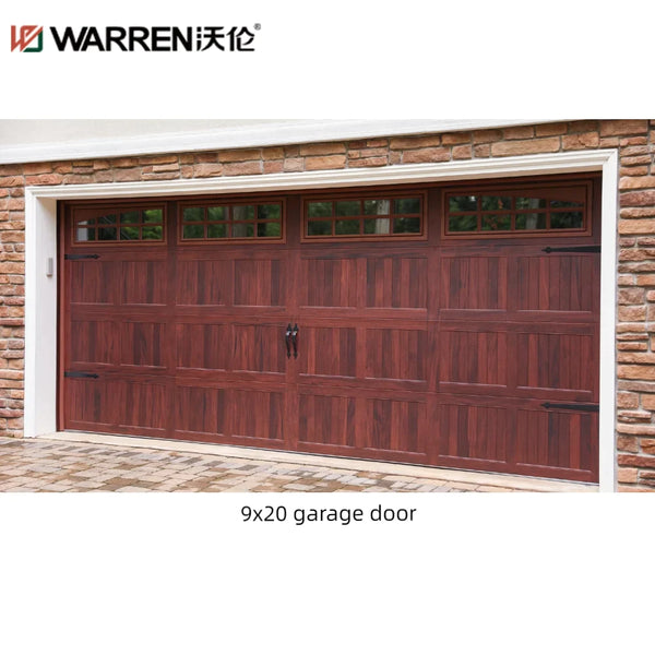 WDMA 9x20 Garage Door Modern Black Glass Garage Door 5 Panel Garage Door Insulation