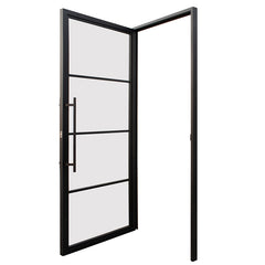 WDMA Usa Modern Style Barn Door Kit Sliding Pocket Door Hardware Bathroom Glass Door