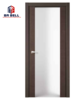 Simple Decorative Door Design Wooden Veneer Mdf with Glass Internal Single Swing Open Style Interior Doors on China WDMA