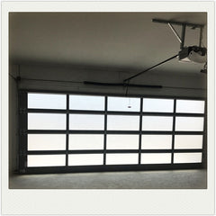 China WDMA Customized modern design steel garage doors with tempered glass