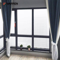 Window Manufacturer Fashion Narrow Frame Passive Window Heat Insulation Aluminum Frosted Glass Window for bathroom