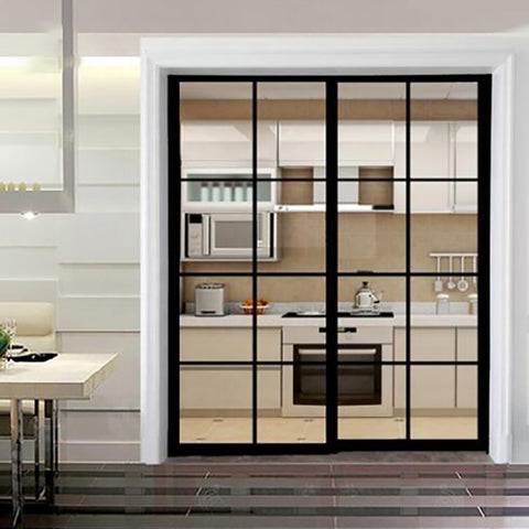 WDMA White Internal Sliding Glass Barn Doors