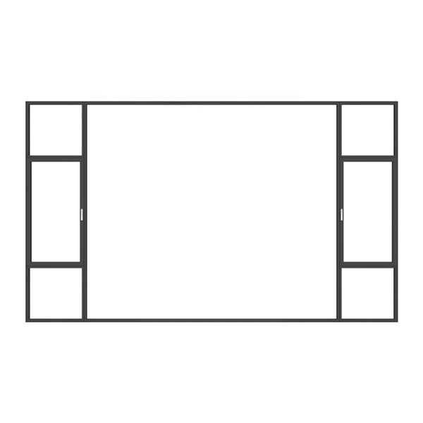 Aluminum Slim-line window system minimized borders for a maximized view double tempered casement glass windows