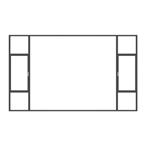 Aluminum Slim-line window system minimized borders for a maximized view double tempered casement glass windows