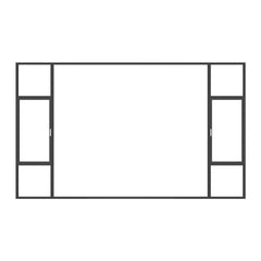 Aluminum Slim-line window system minimized borders for a maximized view double tempered casement glass windows