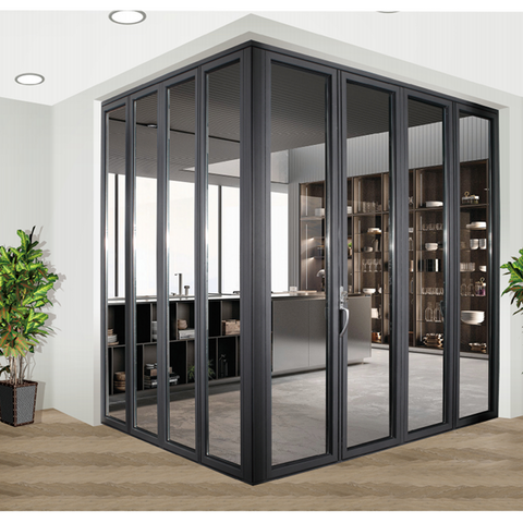 Customized soundproof aluminum glass folding/ bifold/ bi folding door